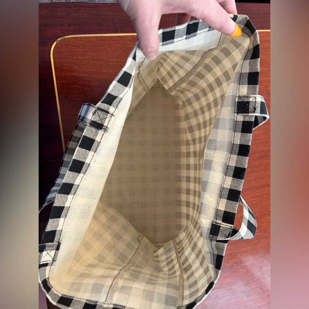 Sézane Checkered Tote Bag - Picture 4 of 9